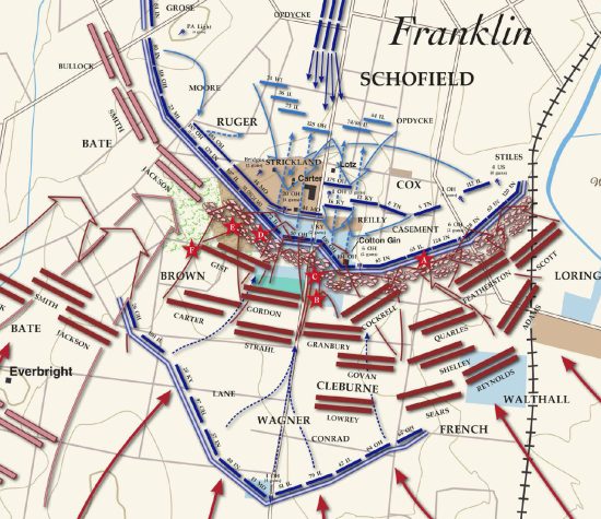 Battle of Franklin Map